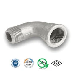 3/4" Galvanised MxF Short Bend Tube/Pipe Fitting EN10242