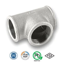 1 1/4" Galvanised Equal Tee Tube/Pipe Fitting EN10242