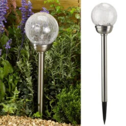 Smart Solar Majestic Crackle Globe Stake Light 6 Smart Solar Majestic Crackle Globe Stake Light -Garden Tools Shop 1075634 large