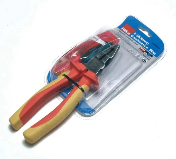 Hilka 8" 200mm Combination Plier VDE Pliers 3 Hilka 8" 200mm Combination Plier VDE Pliers