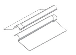 Ridge 2 Section Plain Wing To Suit 6Inch Profile