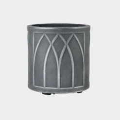 Stewart Versailles Round Planter Pewter Effect 32cm