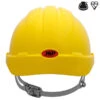 JSP EVO2 Vented, Standard Peak, One Touch Slip Ratchet Yellow Helmet -Garden Tools Shop EVO2 3 SLIP BACK