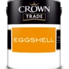 Crown Trade Eggshell White Paint 2.5L -Garden Tools Shop crown trade eggshell 5l
