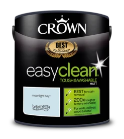 Crown Paints Easyclean Matt Emulsion Paint - Blues -Garden Tools Shop easyclean matt 2.5 moonlight bay