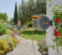 Hozelock Auto Reel 25m 2402 & Multi Spray Plus Gun 2684 -Garden Tools Shop hozelock hose reel 25m wall