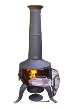 Gardeco Large Tia Chimenea With BBQ Grill