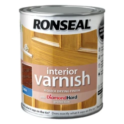 Ronseal Diamond Hard Interior Satin Wood Varnish 750ml -Garden Tools Shop ronseal diamond hard dark oak satin wood varnish 0 75l