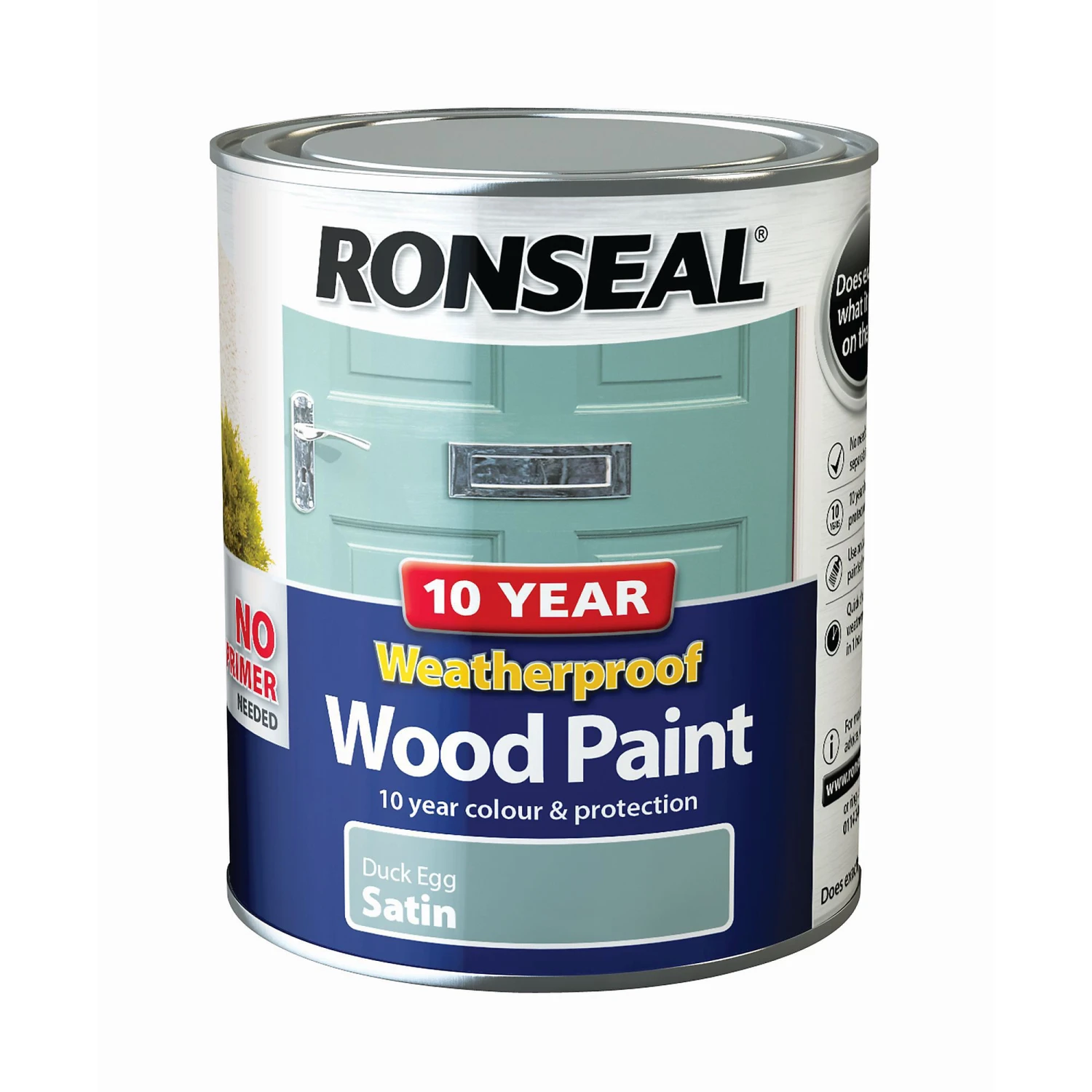Ronseal 10-Year Weatherproof Satin Wood Paint 750ml 4 Ronseal 10-Year Weatherproof Satin Wood Paint 750ml - Image 2