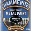 Hammerite Direct To Rust Metal Paint - Smooth Finish In Black 2.5L -Garden Tools Shop smooth black