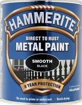 Hammerite Direct To Rust Metal Paint - Smooth Finish In Black 2.5L