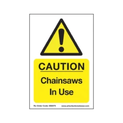 Treehog SS0070 Corex Safety Sign Chainsaws In Use