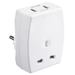 Masterplug USB Travel Adaptor UK - EUR