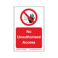 Treehog SS0035 Corex Safety Sign No Unauthorised Access