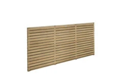 Forest Contemporary Double Slatted Fence Panel 0.9m -Garden Tools Shop venhhm3 4